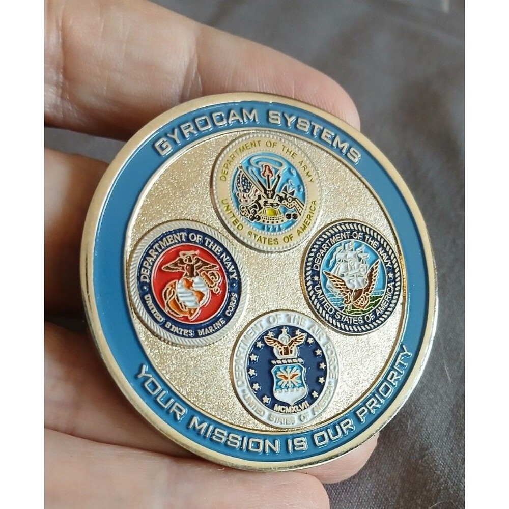 Gyrocam Systems Iraq Afghanistan Military Support Challenge Coin VOSS Army USMC